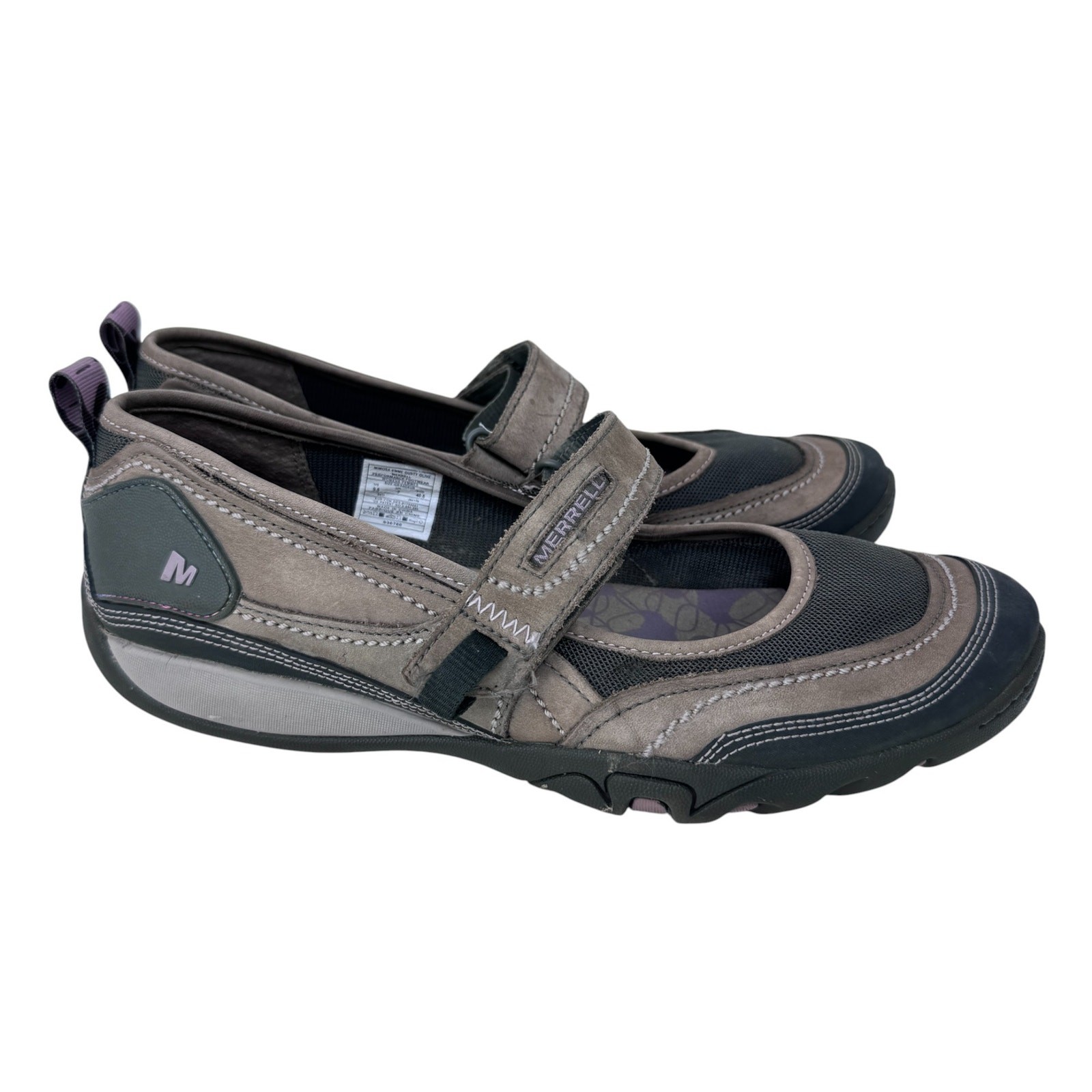 Scarpe Merrell Mimosa Emme Mary Jane donna taglia 9 5 oliva polverosa slip on punta chiusa
