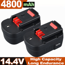 2 Pack 14.4 Volt 4.8Ah Ni-Mh Battery for Black and Decker HPB14 FSB14 A144 US