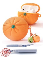 AirPods Pro 2 1 Case 3D Orange Peel Silicone Cover Charm Kit Kawaii