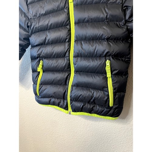 Eddie Bauer Children's Black & Grey Hooded Reversible Puffer Coat Size XS 5/6 - Picture 10 of 12