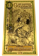 2022 New Hampshire 1 Goldback (Gratia, Grace)