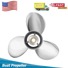 Prop 9.25 x 10 Stainless Steel Boat Propeller for Mercury Tohatsu 9.9-20HP,RH