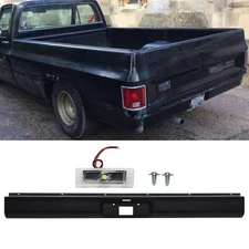 Rear Roll Pan Fits 1973-1987 Chevy C10/C20 Fleetside + License Plate LED Light