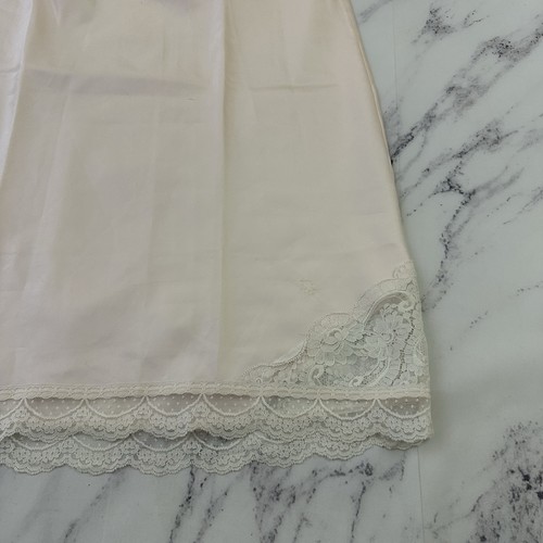 Gonna donna Christian Dior vintage anni 90 silp taglia M rosa bianca bordo pizzo pastello - Foto 3 di 11