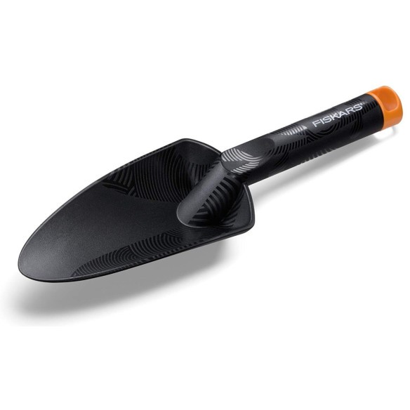 Fiskars 1071899 - Trapiantatore 29 cm in Plastica Rinforzata Nero/Arancione