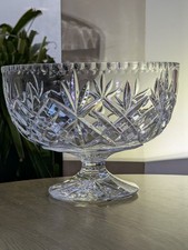 Crystal large pedestal centrepiece bowl 6" high heavy quality superb condition 