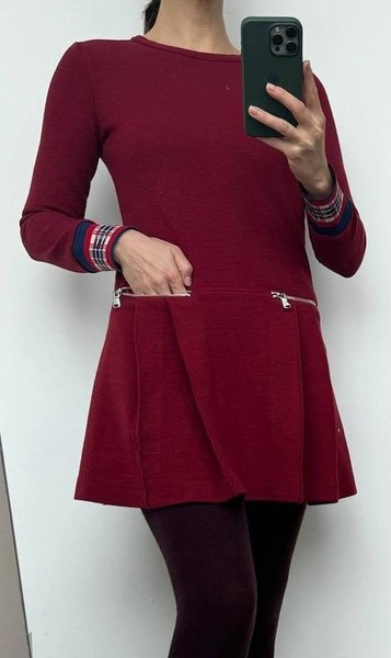 Women Marc Jacobs Dress Burgundy Wool 34