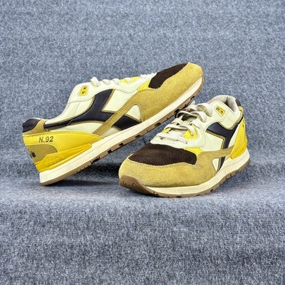 Diadora N.92 Heritage Sneakers Men s US 9.5 EU 43 Yellow Brown Suede Leather