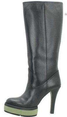 Paloma Barcelò Leather Made In Spain Platform Boots AGNES Black Grass NIB