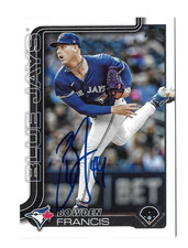 2025 TOPPS 685 BOWDEN FRANCIS TORONTO BLUE JAYS AUTOGRAPHED SIGNED BASEBALL CARD