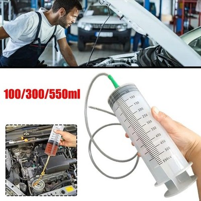 Large Capacity Reusable Syringe Pump Oil Measuring Tube with 100-550ml 1M Clear