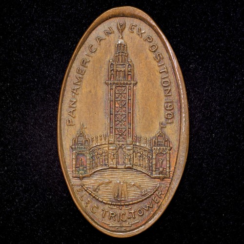 Tour électrique allongée 1900 tête d'indien 1901 NY Pan-American Expo