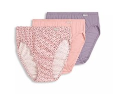 New Jockey Women's sz 7 Underwear Elance Cotton French Cut 3 Pack Lilac Pink