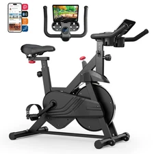 Exercise Bike, 32-Level Resistance, Workout Gym Padded With Cup Holder