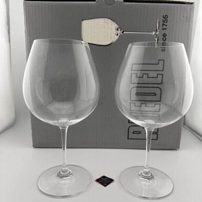 Riedel Vinum 416/7 Burgundy Red Glass Set of 2 With Box Made in Austria 2001