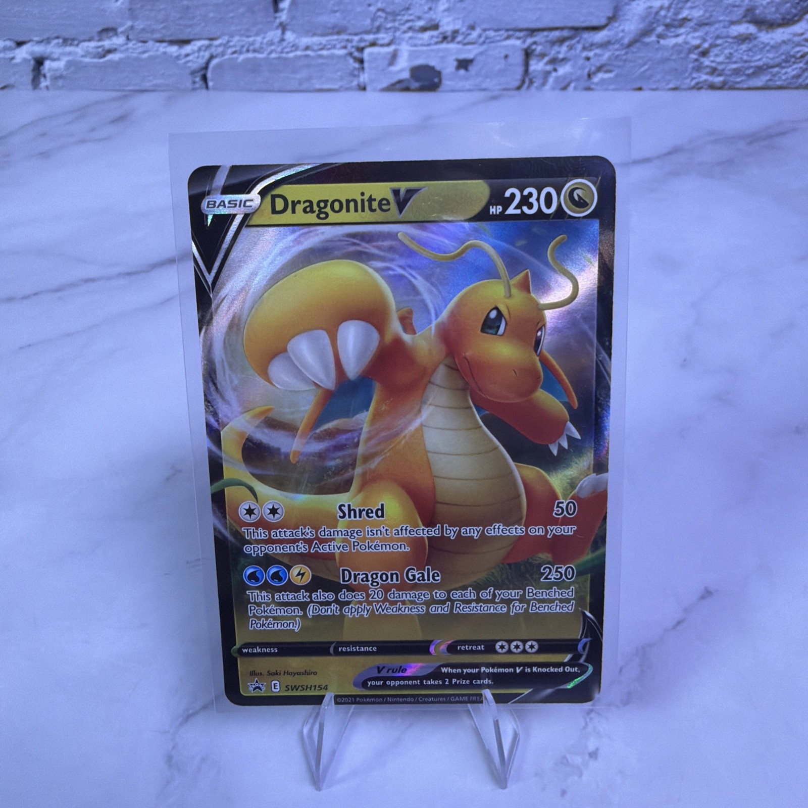 Dragonite V SWSH154 Black Star Promo Pokemon Card English NM ✅