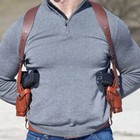 Custom Leather Double Vertical Roto Shoulder Holster - Available All Gun Models
