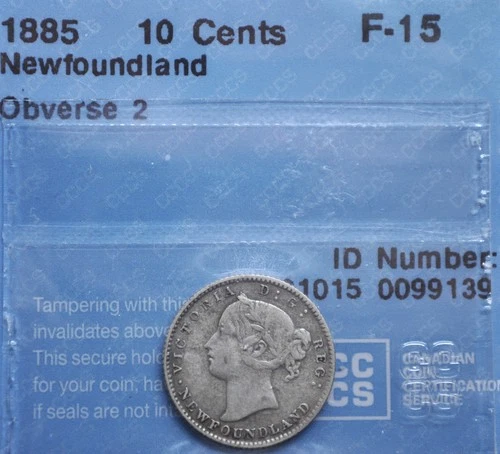 1885 Newfoundland 10 Cents — photo from the most recent tracked eBay sale