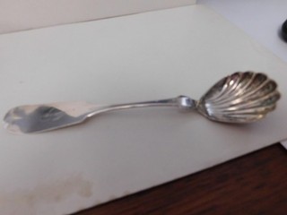Barney & Valentine Coin Silver Ladle fluted bowl 6.5" 22 grams