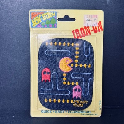 Vintage 1981 Pac-Man Iron On Patch Joy Insignia Midway Arcade Retro Gaming 80s