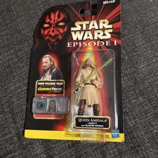Star Wars Episode 1 Qui-Gon Jinn Jedi Duel Comm Tech Chip Action Figure 1998 NIP