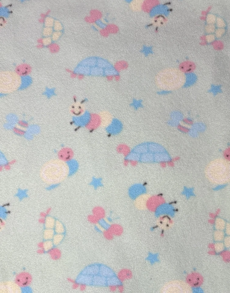 Manta bebé verde Circo Target orugas caracoles Ladybugs borde puntada polar Foto 4 de 4