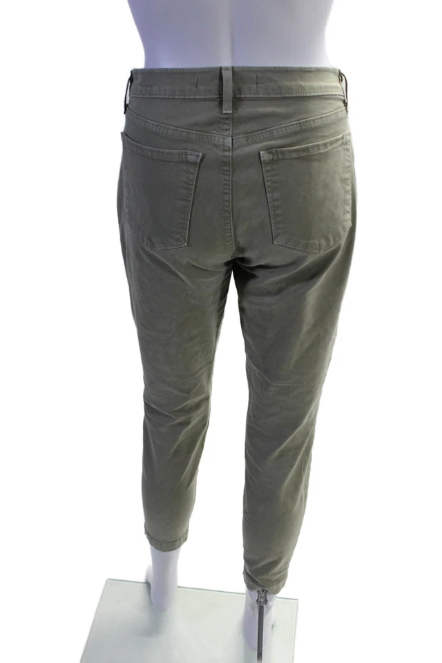 J Brand Womens Cotton 6 Pocket Mid-Rise Button Close Skinny Pants Green Size 28 - Image 3 of 4