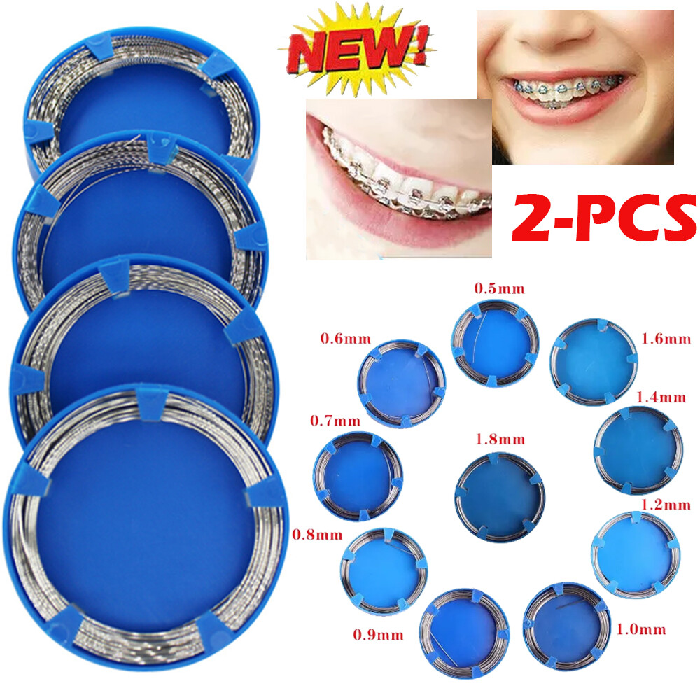 2 Boxes 0.5-1.8mm Dental Stainless Steel Wire Orthodontic Surgical