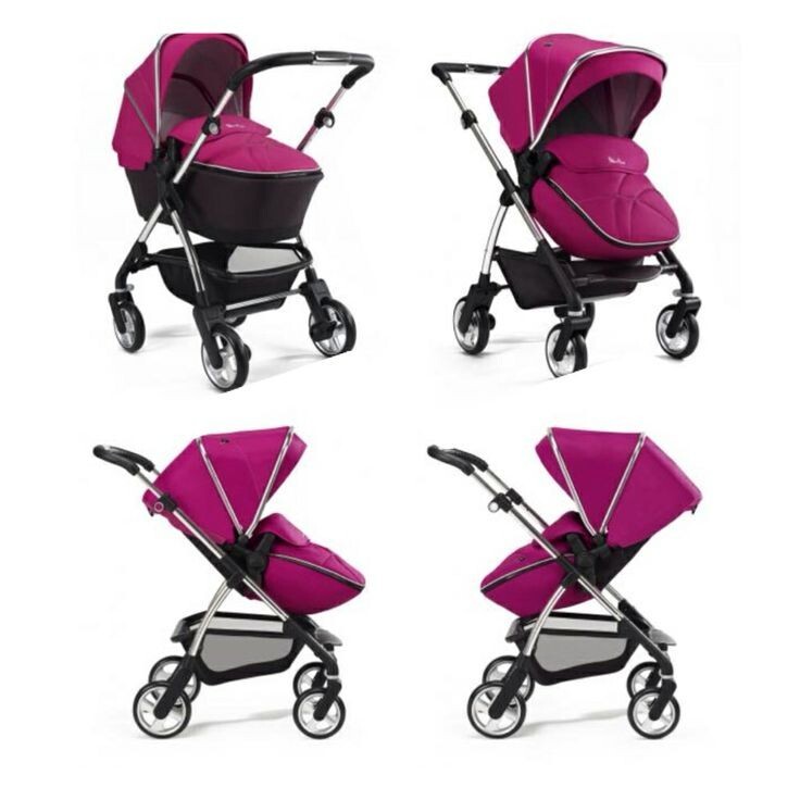 Silver Cross Wayfarer Pushchair Carrycot Raspberry