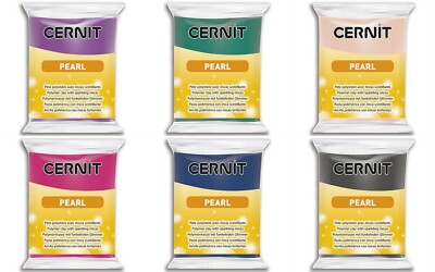 Cernit Modelliermasse Polymer Clay Perlmutt/Pearl 56 Gramm SERAJOSY