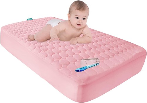 Crib Mattress Pad Cover Toddler Baby Crib Mattress Protector Waterproof 52"x 28" - Picture 14 of 39