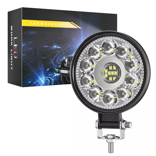40W 3.3'' Cap LED Work Light Tractor Lamp Flood Universal Fit Case IH JD SUV ATV - Picture 4 of 8