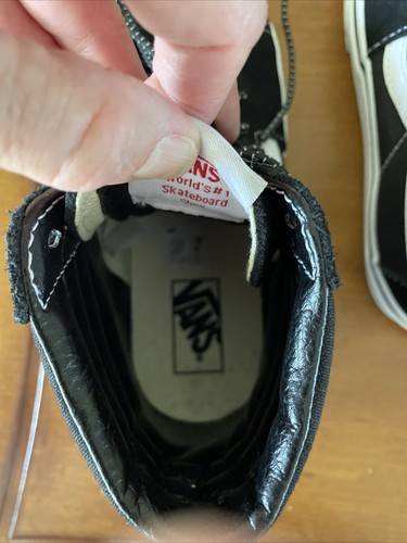 Vans Sk8-Hi Skate High Top Shoes 507452 Black Suede Kid's US 1.5 w/ LOCK LACES - Picture 13 of 14