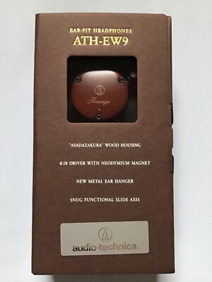 Audio-Technica ATH-EW9 Ohr Fit Clip-On Kopfhörer Asada Holz aus Japan NEU