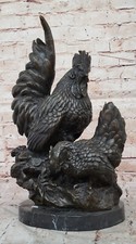 Chinese Fengshui red bronze Zodiac Year Money Wealth Rooster Cock luck Figure