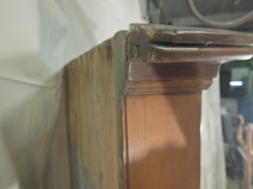 Antique Primitive Corner Cupboard Cabinet Panel 4 Door Pine Rustic - Picture 10 of 22