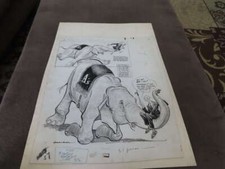 Connie Mack Philadelphia Athletics elephant willard mullin art work 15x18 bxart