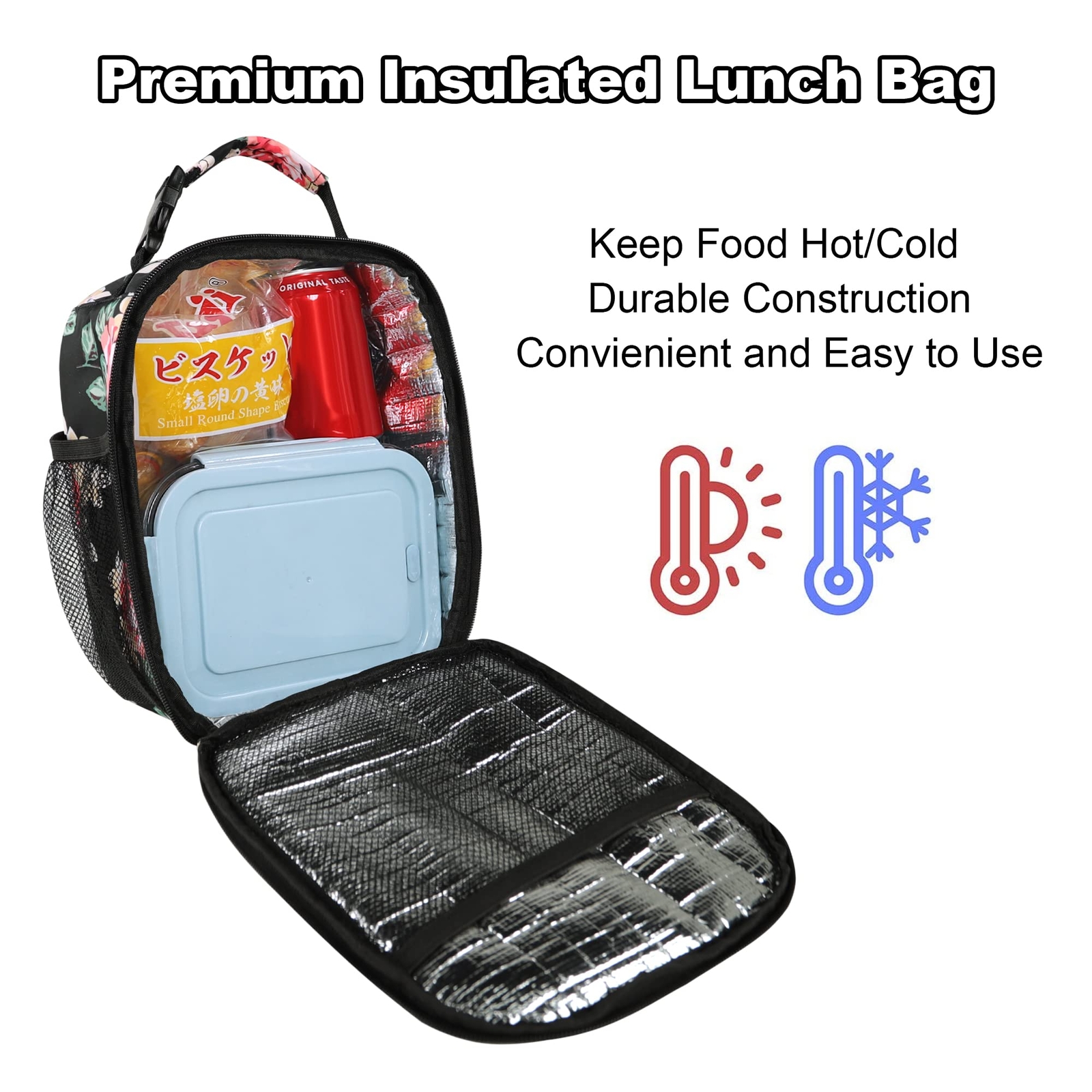 Lunch Box for Men Women Adults Small Lunch Bag for Office Work Picnic - Reusa...