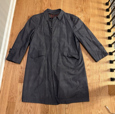 Chameleon jacket Men Brown rain coat Trench button up Adult vintage