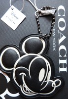 Coach X Disney Mickey Mouse Leather Hang Tag / Ring - Bag Charm Rare Design Coach X Disney Mickey Mouse Leather Hang Tag / Ring - Bag Charm Rare Design