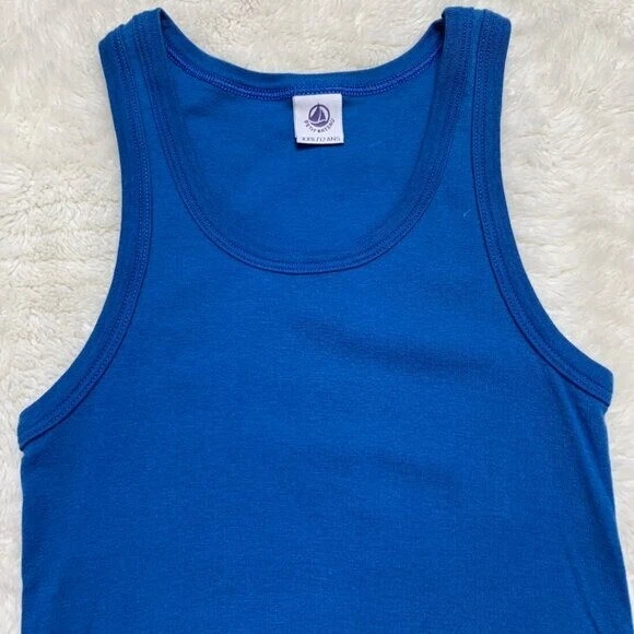 Camiseta sin mangas azul Petit Bateau niños talla 12 años Foto 3 de 4