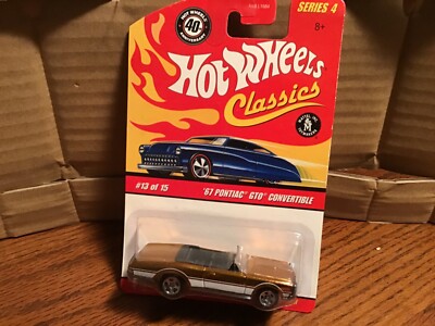 67 pontiac GTO convertible 1967 gold Hot wheels classics limited