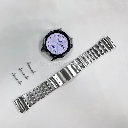 Luxury No Gaps Stainless Steel Quick Release Strap For Huawei Watch GT5 Pro 46MM - Picture 5 of 14