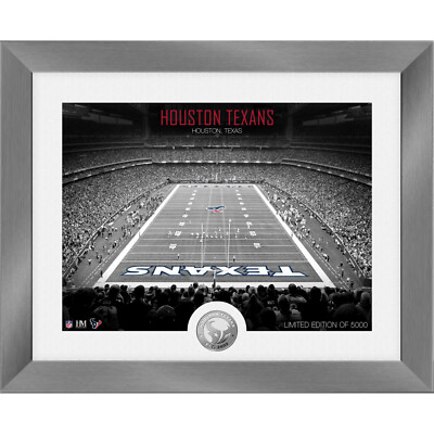 NFL Highland Mint Houston Texans Art Deco Stadium Silver Coin Bild 40x33cm