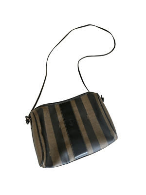 Fendi | Bags | Fendi Pequin Stripe Coated Canvas Small  Fendi Pequin Stripe Coated Canvas Small Crossbody Bag w/Fendi Luggage Tag main image 1
