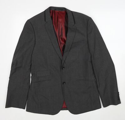 Burton Herren Anzugjacke grau Polyestermischung Größe 38 Reg