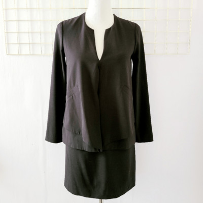 Babylon Collection Italy Womens Dress 42 Med Black Minimal