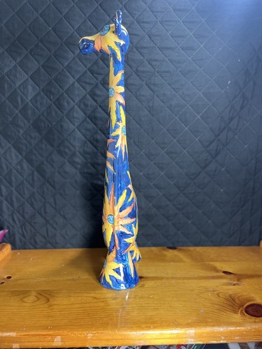 (3) Turov Art Ceramics Handpainted Giraffe 16”, 21”, 25” Figurine Signed 98’,99’ - Picture 18 of 24