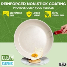 Heavy Duty Ceramic 12" Non-Stick Aluminum Fry Pan Kitchen Cooking Skillet 