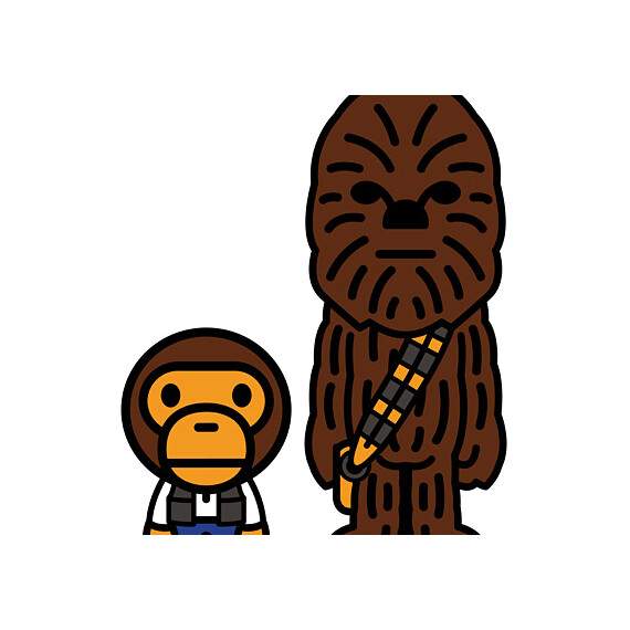 17x22 Print - A Bathing Ape x Star Wars Chewbacca Baby Milo Han